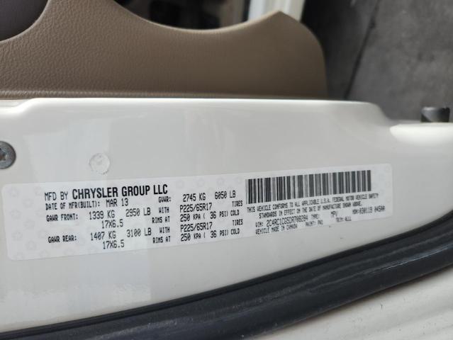 2C4RC1CG5DR708284 - 2013 CHRYSLER TOWN & COU TOURING L WHITE photo 13