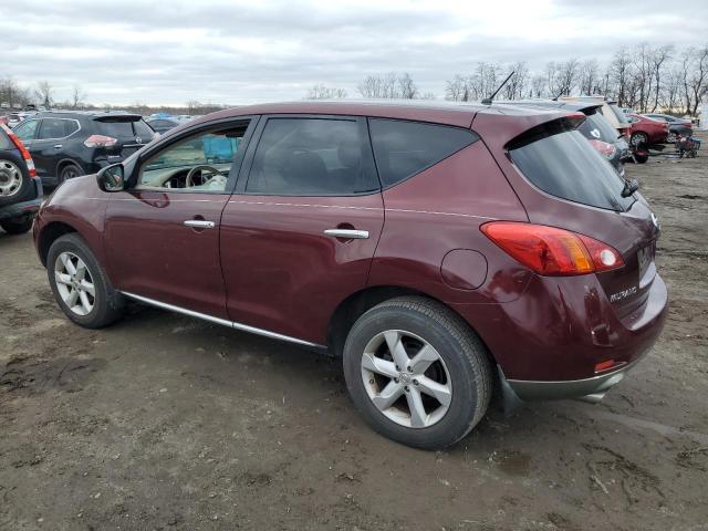 JN8AZ18W19W141568 - 2009 NISSAN MURANO S MAROON photo 2