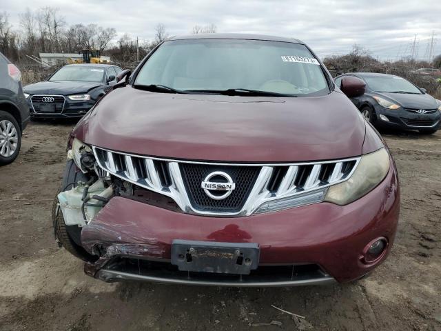 JN8AZ18W19W141568 - 2009 NISSAN MURANO S MAROON photo 5