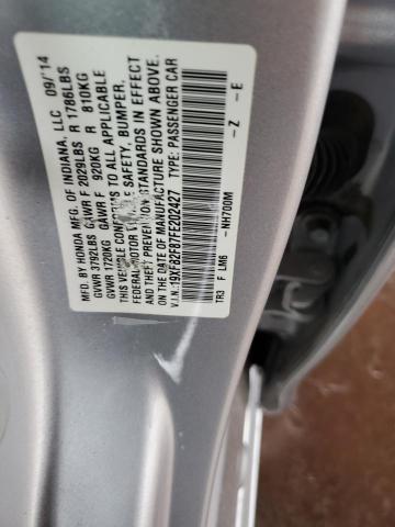 19XFB2F87FE202427 - 2015 HONDA CIVIC EX SILVER photo 12