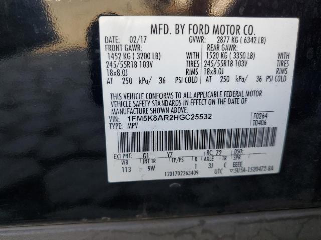 1FM5K8AR2HGC25532 - 2017 FORD EXPLORER POLICE INTERCEPTOR Черный фото 13