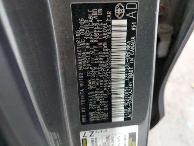 2T1KR32E47C625557 - 2007 TOYOTA COROLLA MA XR GRAY photo 12