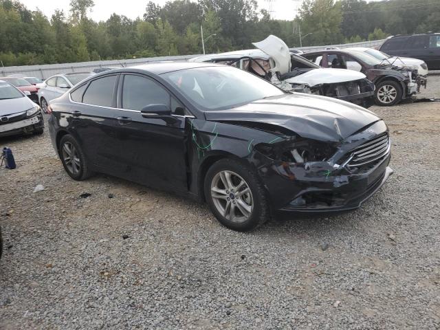 3FA6P0H78JR285948 - 2018 FORD FUSION SE Schwarz Foto 4