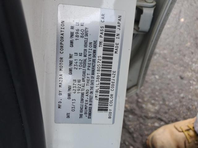 JM1BL1L38D1805725 - 2013 MAZDA SPEED 3 WHITE photo 12