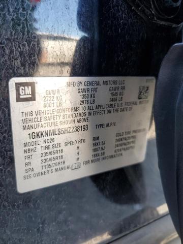 1GKKNMLS5HZ238193 - 2017 GMC ACADIA SLT-1 黑色 照片 13