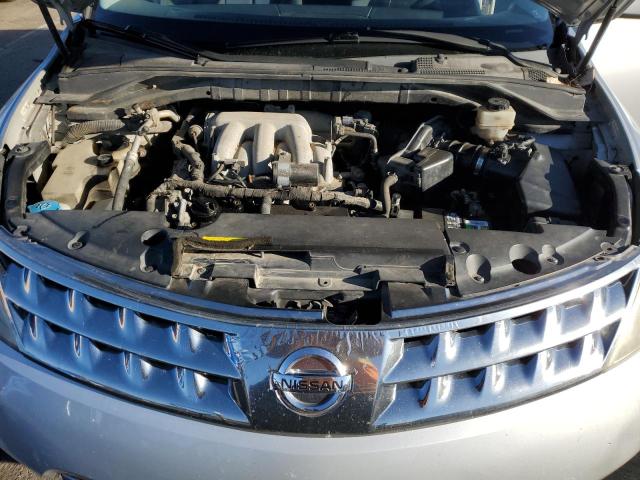 JN8AZ08W47W617223 - 2007 NISSAN MURANO SL SILVER photo 11