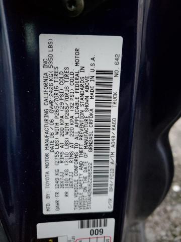 5TEUU42N16Z286522 - 2006 TOYOTA TACOMA ACCESS CAB Көк фото 12