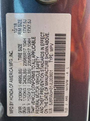 5J6RW5H31JL003601 - 2018 HONDA CR-V LX Серый фото 12