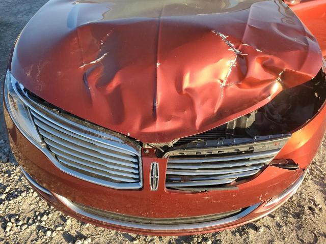3LN6L2G90ER801502 - 2014 LINCOLN MKZ RED photo 11