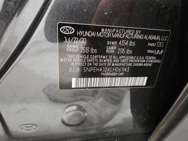 5NPEH4J2XLH061143 - 2019 HYUNDAI SONATA LIMITED 石墨色 照片 12