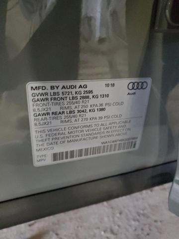 WA1C4AFY6K2007959 - 2019 AUDI SQ5 PRESTIGE GRAY photo 12