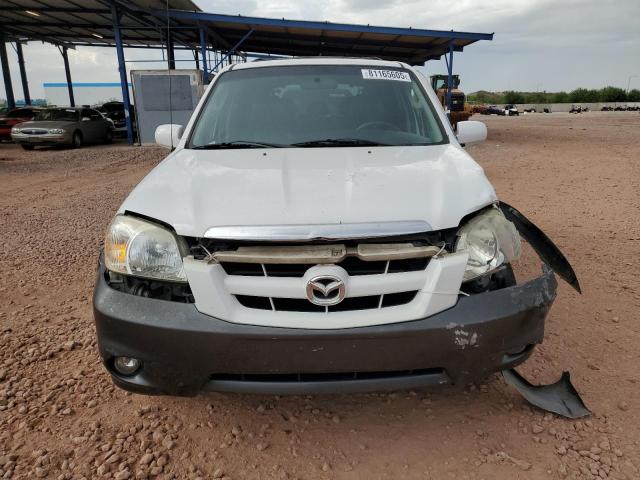 4F2YZ06115KM32407 - 2005 MAZDA TRIBUTE S WHITE photo 5
