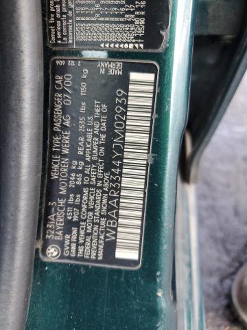 WBAAR3344YJM02939 - 2000 BMW 323 IT GREEN photo 13