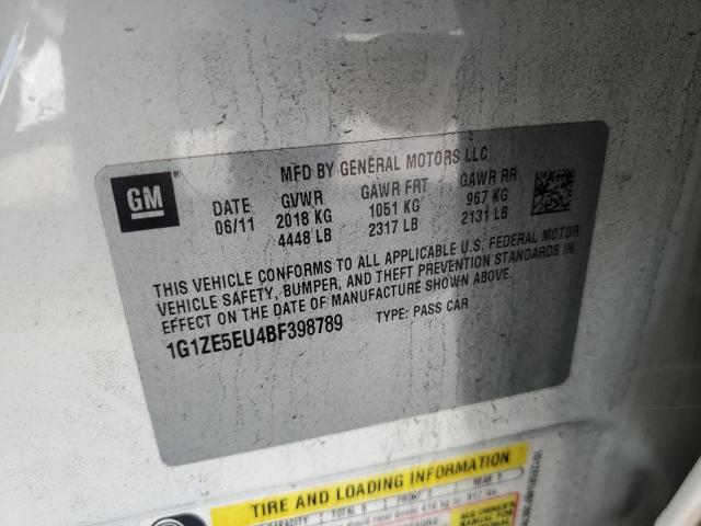 1G1ZE5EU4BF398789 - 2011 CHEVROLET MALIBU LTZ 白色 照片 12