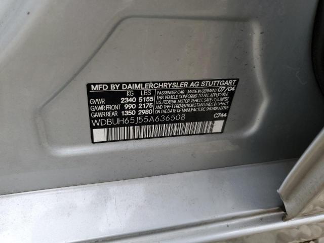 WDBUH65J55A636508 - 2005 MERCEDES-BENZ E 320 Gümüş foto 12