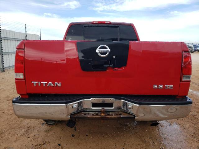 1N6BA07A16N502626 - 2006 NISSAN TITAN XE RED photo 6