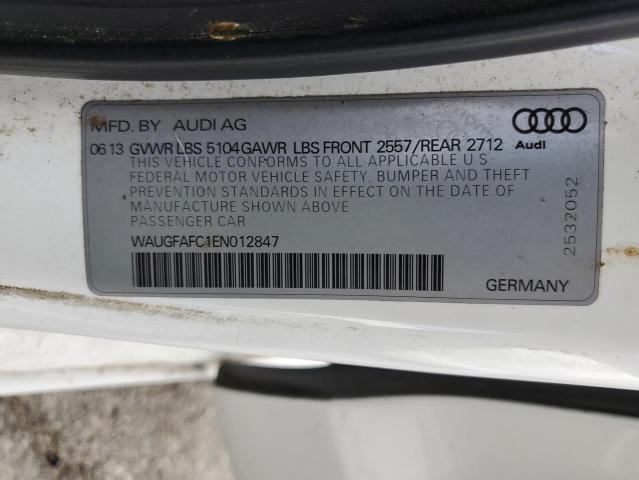 WAUGFAFC1EN012847 - 2014 AUDI A6 PREMIUM PLUS 白色 照片 12