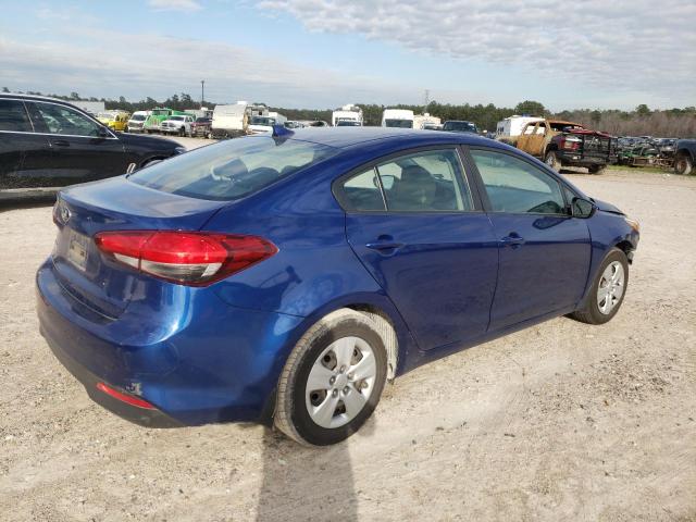 3KPFK4A7XHE135593 - 2017 KIA FORTE LX BLUE photo 3