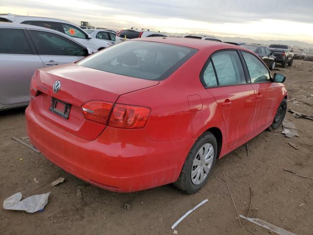 3VW2K7AJXEM432809 - 2014 VOLKSWAGEN JETTA BASE RED photo 3