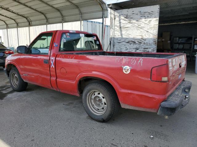 1GCCS145228122818 - 2002 CHEVROLET S TRUCK S10 RED photo 2