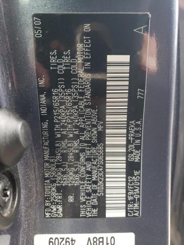 5TDZK23C47S065685 - 2007 TOYOTA SIENNA CE CHARCOAL photo 13