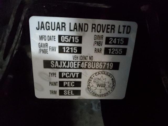 SAJXJ0EF4F8U86719 - 2015 JAGUAR XF შავი ფოტო 12