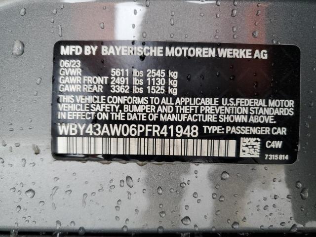 WBY43AW06PFR41948 - 2023 BMW I4 EDRIVE3 GRAY photo 12