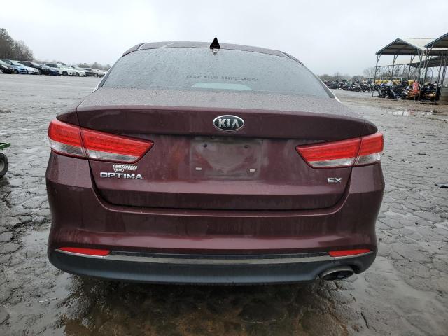 5XXGU4L32GG113831 - 2016 KIA OPTIMA EX BURGUNDY photo 6