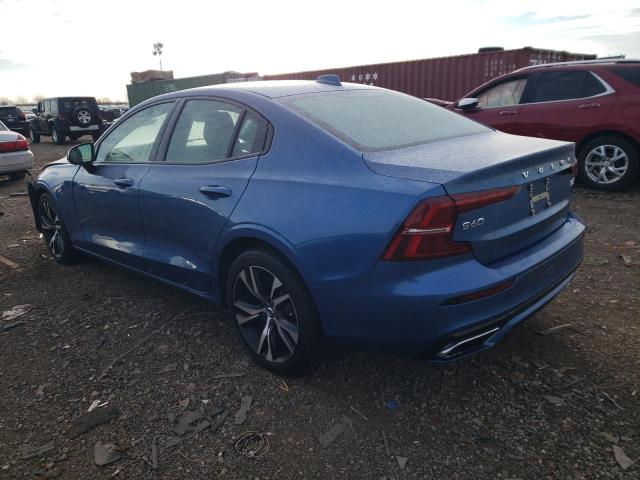 7JRA22TM0LG064674 - 2020 VOLVO S60 T6 R-DESIGN BLUE photo 2