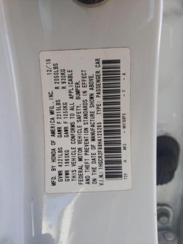 1HGCR2F88HA125265 - 2017 HONDA ACCORD EXL WHITE photo 12