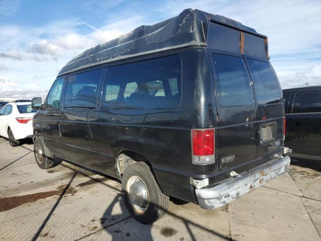 1FBNE31L84HA67877 - 2004 FORD ECONOLINE E350 SUPER DUTY WAGON BLACK photo 2