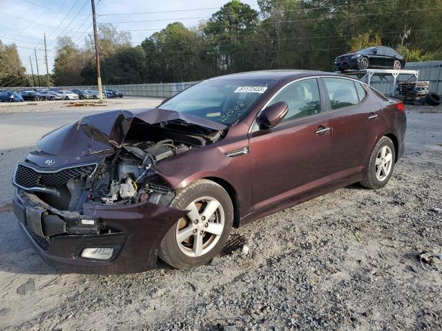 5XXGM4A74FG431034 - 2015 KIA OPTIMA LX MAROON photo 1