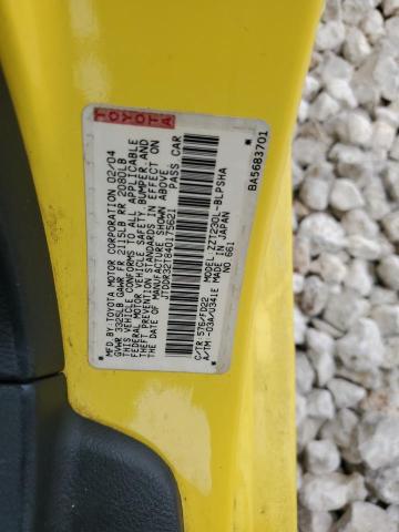 JTDDR32T840175621 - 2004 TOYOTA CELICA GT YELLOW photo 13