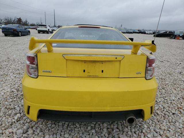 JTDDR32T840175621 - 2004 TOYOTA CELICA GT YELLOW photo 6