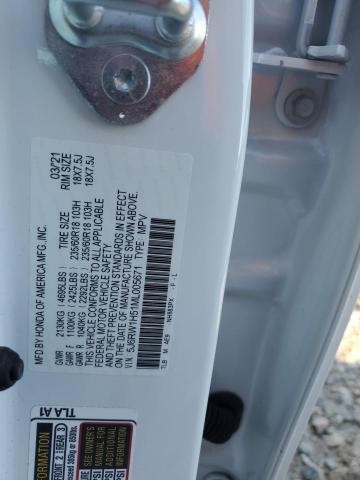 5J6RW1H51ML005671 - 2021 HONDA CR-V EX WHITE photo 13