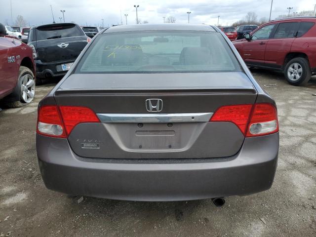 2HGFA16619H511400 - 2009 HONDA CIVIC LX-S GRAY photo 6