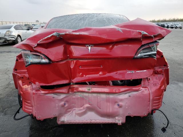 5YJ3E1EB1MF020151 - 2021 TESLA MODEL 3 RED photo 6