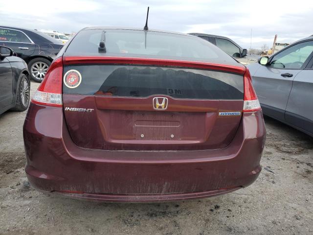 JHMZE2H52BS007557 - 2011 HONDA INSIGHT LX MAROON photo 6