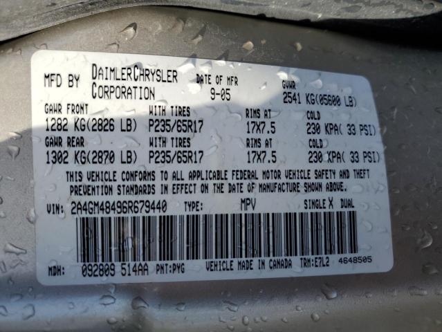 2A4GM48496R679440 - 2006 CHRYSLER PACIFICA TAN photo 14