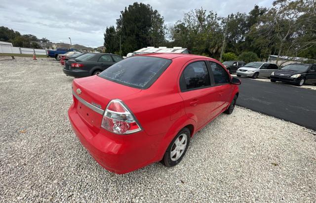 KL1TD56E39B610792 - 2009 CHEVROLET AVEO LS RED photo 4