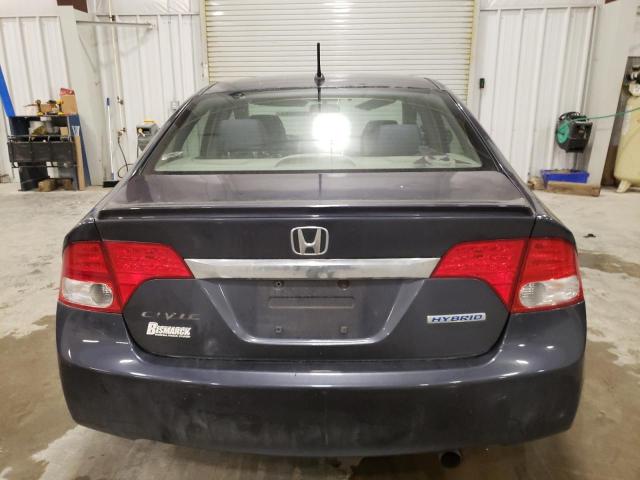 JHMFA36299S018501 - 2009 HONDA CIVIC HYBRID BLUE photo 6