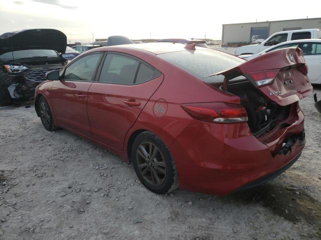 5NPD84LF9JH276599 - 2018 HYUNDAI ELANTRA SEL RED photo 2