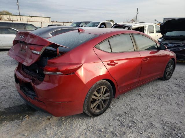 5NPD84LF9JH276599 - 2018 HYUNDAI ELANTRA SEL RED photo 3