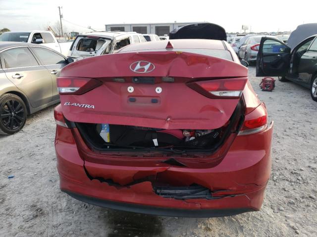 5NPD84LF9JH276599 - 2018 HYUNDAI ELANTRA SEL RED photo 6