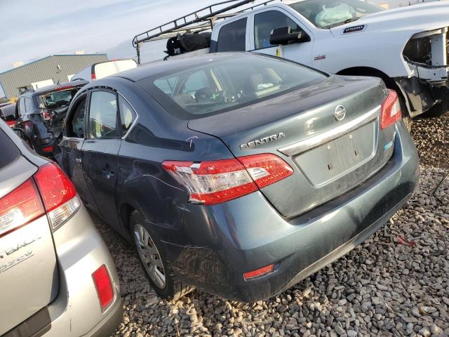 3N1AB7AP2EY252464 - 2014 NISSAN SENTRA S BLUE photo 2