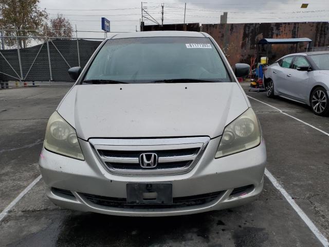 5FNRL38206B074308 - 2006 HONDA ODYSSEY LX GRAY photo 5