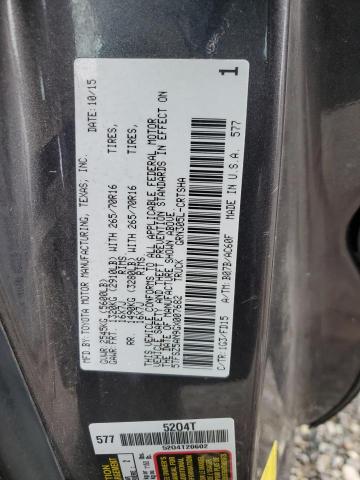 5TFSZ5AN9GX007682 - 2016 TOYOTA TACOMA ACCESS CAB ნაცრისფერი ფოტო 12