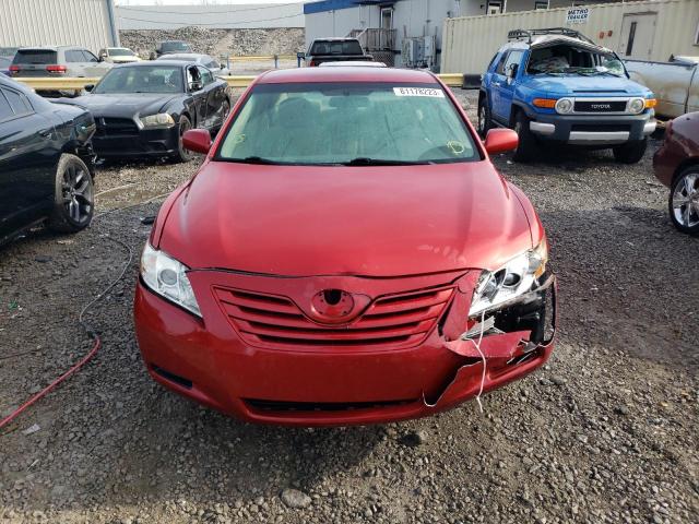 4T4BE46K89R110280 - 2009 TOYOTA CAMRY BASE RED photo 5