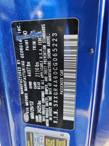 5XXGR4A60CG065223 - 2012 KIA OPTIMA SX ლურჯი ფოტო 12