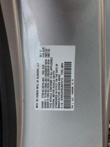 5FNRL6H93JB015714 - 2018 HONDA ODYSSEY ELITE GRAY photo 12